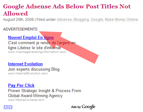 Más prohibiciones de Google Adsense