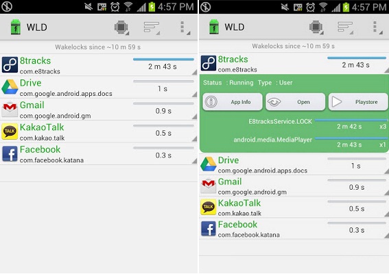 Wakelock Detector: Detecta que aplicaciones generan problemas en tu Android