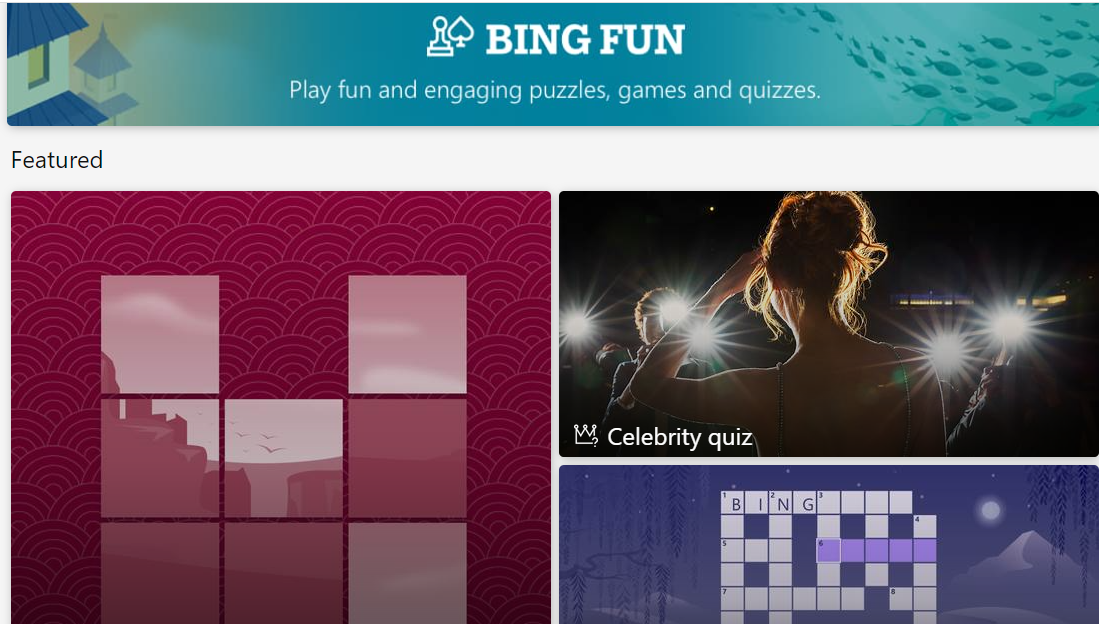 bing homepage quiz fun